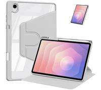 Funda con Soporte Giratorio 360 Adecuada for Samsung Galaxy Tab S10 Plus 12,4 Pulgadas SM-X820/X826B 2024 Funda Trasera de acrílico Duro(Gray)