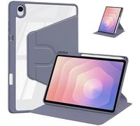 Funda con Soporte Giratorio 360 Adecuada for Samsung Galaxy Tab S10 Plus 12,4 Pulgadas SM-X820/X826B 2024 Funda Trasera de acrílico Duro(Lavender)