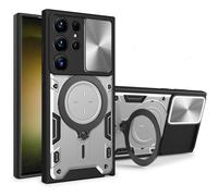 Funda con soporte magnético y ventana deslizante para teléfono compatible con Samsung Galaxy A51/A71/A21S5G/4G, protección de lente y cubierta con