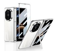 Funda con Soporte para Huawei Mate X7, Protector De Pantalla Integral con Bisagra, Cubierta Antichoque con Protección para La Lente, Carcasa Delgada Transparente.,Silver