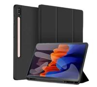 Funda con Soporte Tir-Fold Adecuada for Samsung Galaxy Tab S10 Plus 12,4 "SM-X820 /X826B 2024 Parte Trasera de Silicona Suave con Soporte for bolígrafo(Black)