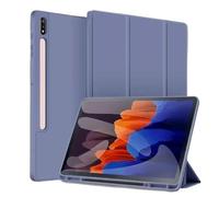 Funda con Soporte Tir-Fold Adecuada for Samsung Galaxy Tab S10 Plus 12,4 "SM-X820 /X826B 2024 Parte Trasera de Silicona Suave con Soporte for bolígrafo(Lavender)