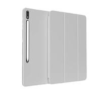 Funda con Soporte Tir-Fold Adecuada for Samsung Galaxy Tab S10 Plus 12,4 "SM-X820 /X826B 2024 Parte Trasera de Silicona Suave con Soporte for bolígrafo(Gray)