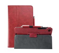 Funda con Tapa Compatible con Google Nexus 7 2013 FHD 2.ª generación Tablet K009 Slim Folio Funda de Cuero con función Atril y Encendido automático(Red)