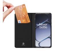 Funda con tapa de cuero PU DUX DUCIS para OnePlus 15R ACE 6T Nord CE5 CE4 ACE 5 Ultra 5 Racing 13T 13s, funda protectora con ranura para tarjetas y billetera Negro