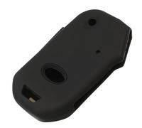 Funda con Tapa para Llave para Kia para Sportage para Ceed para Sorento para Cerato para Forte 2017 2018 2019 Funda Fob Soporte Piel Autopartes(Black)