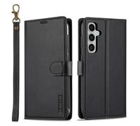 Funda con tapa para teléfono Detachable Case Compatible with Samsung Galaxy S24 FE Wallet Case with Card Holder Premium PU Leather Magnetic Case with Kickstand Shockproof Wrist Strap Removable Flip Pr