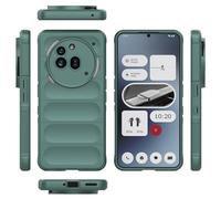 Funda con tapa para teléfono For Nothing Phone 3A Pro Case Silicone Slim Cover Full Body Protection Shock Resistant Scratch Resistant Soft Inner Fiber Flocking Phone Cases cubierta protectora(Ye?il)