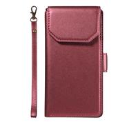Funda con Tapa para teléfono For Samsung Galaxy S20 Wallet Case with Card Holder For Women and Men, Fashion PU Leather Cover Side Buckle Hand Strap Wallet Phone Cases Cubierta Protectora(Rosso)