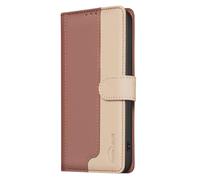 Funda con tapa para Vivo YO3 4G, de piel sintética, a prueba de golpes, con ranuras para tarjetas, soporte magnético, a prueba de arañazos, para Vivo YO3 4G, color marrón