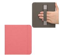 kwmobile Carcasa Compatible con Kobo Libra Colour Funda - Funda Libro Electrónico con Tapa de Cierre Magnético y Correa de Mano - E-Book Case Rosado Suave