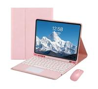 Funda con Teclado Bluetooth Desmontable con Panel táctil y Mouse inalámbrico para Samsung Galaxy Tab S6 Lite P610 P613 P615 P620 P625 2024, Cubierta Protectora Tipo Folio(Pink)