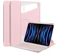 Funda con Teclado Bluetooth Giratorio 360 Compatible con iPad 11 (A16) 2025 / iPad 10ª Generación 10.9'' 2022 - Rosa