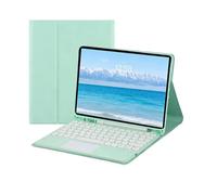 Funda con Teclado Grande de 12 Pulgadas y Panel táctil para Samsung Galaxy Tab S9 Plus de 12,4 Pulgadas (SM-X810 / SM-X816B / SM-X818U), Funda Tipo Folio Desmontable con Bluetooth(Green)