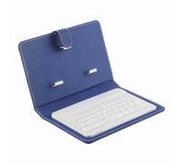 Funda con Teclado Inalámbrico Bluetooth con Bandeja Magnética Desmontable para Teléfonos iOS Estilo Folio Compacto y Ligero (Blue)