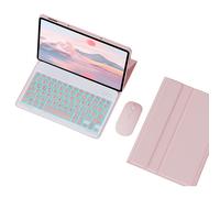Funda con teclado inalámbrico retroiluminado desmontable para Lenovo Tab P11/P11Plus TB-J606/TB-J607, cubierta magnética y ratón, color verde