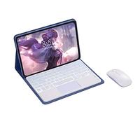 Funda con Teclado para Huawei Matepad 11.5S, Teclado Bluetooth retroiluminado de 7 Colores con Panel táctil y ratón Bluetooth.,Púrpura