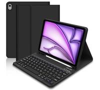 Funda con Teclado para iPad Air de 11 Pulgadas M3 2025/M2 2024, Funda Teclado para iPad Air 11, Ultra Delgada fundas con Portalápices, Magnético Desmontable teclados para Air 11 Pulgadas, Negro