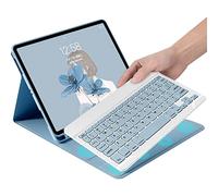 Funda con teclado para iPad de 9.7 pulgadas de 6ª generación 2018/5ª generación 2017/iPad Pro 9.7/iPad Air 2/iPad Air 1- Funda delgada con teclado de color desmontable Bluetooth cubierta para lápiz