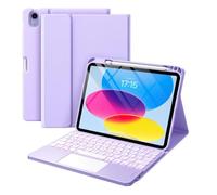Funda con Teclado para iPad Pro 11 Pulgadas (M4) 2024, Modelos: A2836, A2837, A3006, retroiluminación de 7 Colores, Multi-TrackPad, Funda con Teclado Desmontable y Soporte para lápiz