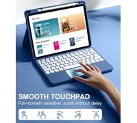 Funda con Teclado para iPad Pro 11 Pulgadas (M4) 2024, Modelos: A2836, A2837, A3006, retroiluminación de 7 Colores, Multi-TrackPad, Funda con Teclado Desmontable y Soporte para lápiz