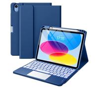 Funda con Teclado para iPad Pro 11 Pulgadas (M4) 2024, Modelos: A2836, A2837, A3006, retroiluminación de 7 Colores, Multi-TrackPad, Funda con Teclado Desmontable y Soporte para lápiz