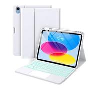 Funda con Teclado para iPad Pro 11 Pulgadas (M4) 2024, Modelos: A2836, A2837, A3006, retroiluminación de 7 Colores, Multi-TrackPad, Funda con Teclado Desmontable y Soporte para lápiz