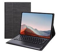 Funda Con Teclado Para Microsoft Surface Pro 7(2019)/Pro 6(2018)/Pro 5(2017)/Pro 4(2015) 12,3 Pulgadas Con Teclado Español Ñ Inalámbrico Desmontable Magnético, Funda Delgada Y Ligera,No touchpad
