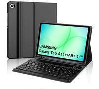 Funda con Teclado para Samsung Galaxy Tab A11 Plus 2025/A9+ 11 Pulgadas 2023, Funda con Teclado para Samsung Galaxy Tab A9 plus, Inalámbrico Bluetooth Magnético Keyboard, QWERTY Español Ñ, Negro