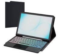 Funda con teclado Para Samsung Galaxy Tab A11 Plus 2025/A9+ Plus de 11 pulgadas: Teclado retroiluminado de 3 zonas y 7 colores para tableta A9+/A11+ 5G de 11" - Desmontable QWERTY Español Ñ Teclados