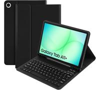 Funda con teclado para Samsung Galaxy Tab A11+ Plus de 11 pulgadas 2025/A9 Plus A9+ 5G de 11 pulgadas 2023, funda suave con teclado magnético inalámbrico Bluetooth desmontable para tableta, diseño del