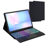 Funda con teclado para Samsung Galaxy Tab S10 FE+ Plus 13.1 pulgada 2025 : Teclado retroiluminado de 3 zonas y 7 colores con trackpad - Desmontable QWERTY Español Ñ Teclado | Modo DEX de una pulsación