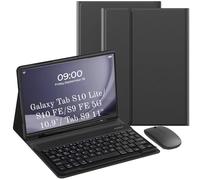 Funda con teclado para Samsung Galaxy Tab S10 FE y S9 FE de 10.9 pulgadas/Tab S9 y S8 y S7 de 11 pulgadas, Samsung Tab S9, S8 y S7 con ranura para bolígrafo, teclado Bluetooth inalámbrico desmontable