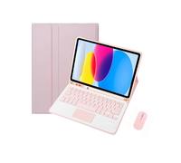 Funda con Teclado para Samsung Galaxy Tab S10 Ultra 14.6'' 2024 SM-X926B/X926C/X926N, Soporte para lápiz Incorporado, Teclado Bluetooth inalámbrico extraíble con ratón(Pink)