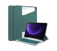 Funda con Teclado para Samsung Galaxy Tab S9 Ultra/S8 Ultra/S10 Ultra 14,6 Pulgadas, Teclado inalámbrico Desmontable, Soporte para S Pen, Soporte Giratorio de 360 Grados, Funda Transparente