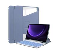 Funda con Teclado para Samsung Galaxy Tab S9 Ultra/S8 Ultra/S10 Ultra 14,6 Pulgadas, Teclado inalámbrico Desmontable, Soporte para S Pen, Soporte Giratorio de 360 Grados, Funda Transparente