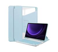 Funda con Teclado para Samsung Galaxy Tab S9 Ultra/S8 Ultra/S10 Ultra 14,6 Pulgadas, Teclado inalámbrico Desmontable, Soporte para S Pen, Soporte Giratorio de 360 Grados, Funda Transparente