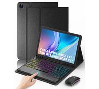 Funda con teclado para tablet Samsung Galaxy Tab A11+ 5G/A9+ Plus de 11 | Ratón con teclado retroiluminado arcoíris, trackpad multitáctil, teclado magnético desmontable con soporte para bolígrafo S