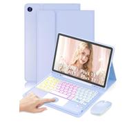 Funda con teclado para tablet Samsung Galaxy Tab A11+ 5G/A9+ Plus de 11 | Ratón con teclado retroiluminado arcoíris, trackpad multitáctil, teclado magnético desmontable con soporte para bolígrafo S