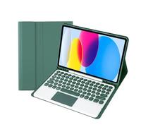 Funda con Teclado para Tablet Samsung Galaxy Tab S8+ Plus 12,4 Pulgadas 2022, Cubierta Trasera TPU Suave con Trackpad Integrado, Teclado Inalámbrico Bluetooth Desmontable con Soporte para Lápiz