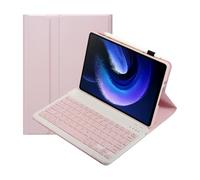 Funda con Teclado para Tableta Huawei MatePad AGS6-W09 (Lanzamiento en 2025), Funda Protectora Delgada con Keyboard inalámbrico Bluetooth Desmontable(Pink)