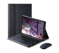Funda con Teclado para Xiaomi Redmi Pad 10,6 Pulgadas 2022 con ratón, Teclas Redondas, trackpad inalámbrico Desmontable y Teclado táctil para Xiaomi Redmi Pad 10,6 Pulgadas 2022