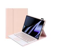 Funda con Teclado para Xiaomi Redmi Pad 2 11 Pulgadas (2025) con Panel táctil, Teclado Bluetooth Desmontable, Soporte multiángulo y Cubierta antirayaduras(Pink)
