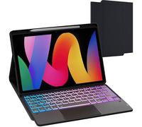Funda con teclado para Xiaomi Redmi Pad SE 11'' 2023: DIY de 3 zonas y 7 colores retroiluminados Funda para teclado, italiano QWERTY Desmontable Teclado con Touchpad para Xiaomi Redmi Pad SE