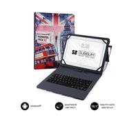Funda con teclado subblim keytab pro usb england para tablets de 10.1'