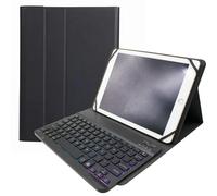Funda con teclado universal para tabletas de 9,7 a 11 pulgadas, color negro.