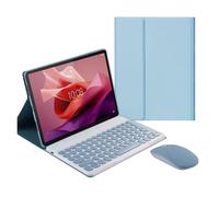 Funda con teclado y ratón compatible con Lenovo Tab P11 (2.ª generación) de 11,5" (TB350FU), teclado inalámbrico desmontable y soporte de PU.