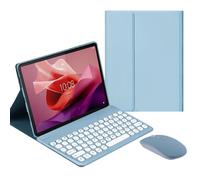 Funda con teclado y ratón compatibles con Lenovo Tab P11 (2.ª generación) de 11,5" (TB350FU), teclado inalámbrico desmontable y soporte de PU.