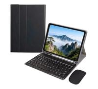 Funda con Teclado y ratón para iPad Air 6.ª, 7.ª y 8.ª generación 11" 2022 2024 2026, M2/M3/M4, Funda con Teclado Bluetooth Silencioso,Soporte para el lápiz y Soporte Ajustable(Black)