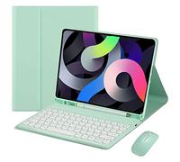 Funda con Teclado y Ratón para Samsung Galaxy Tab A7 10.4" 2020 | Teclado Bluetooth Desmontable con Teclas Redondas, Ratón Inalámbrico y Soporte para Bolígrafo